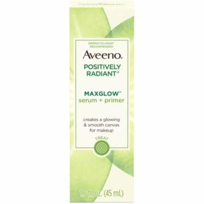 6 Pack - AVEENO Positively Radiant MaxGlow Hydrating Face Serum + Primer with Moisture Rich Soy & Kiwi Complex 1.5 oz