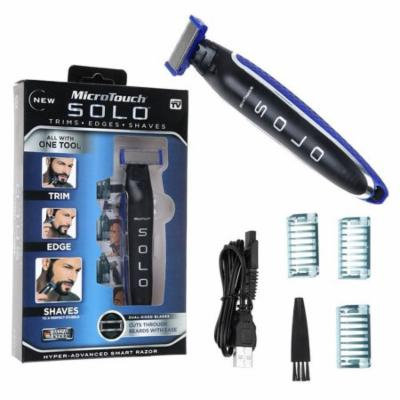 As Seen On TV MicroTouch SOLO Hyper-Advanced Smart Razor - Micro Touch Rechargeable Shaver and Trimmer for Men