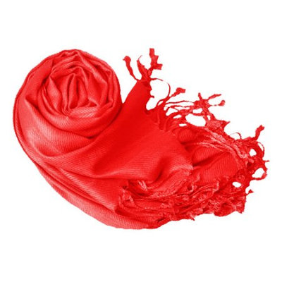 Peach Couture Soft and Silky Bamboo Rayon Luxurious Eco-Friendly Shawl (Red)