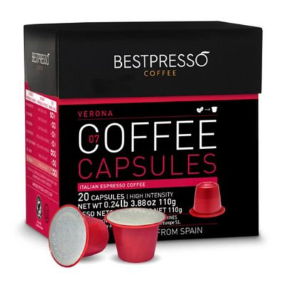 Bestpresso 20-Count Verona Blend Nespresso® Compatible Gourmet Coffee Capsules