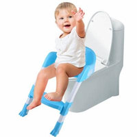 CLEARANCE Potty Ladder Potty Trainer Toilet Seat Kids Toddler Potty Training Toilet Trainer Safety Seat Chair Step Ladder(BLUE)
