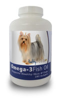 Healthy Breeds 840235142133 Yorkshire Terrier Omega-3 Fish Oil Softgels - 180 count