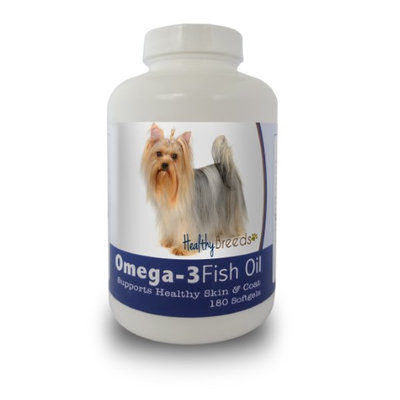 Healthy Breeds 840235142133 Yorkshire Terrier Omega-3 Fish Oil Softgels - 180 count