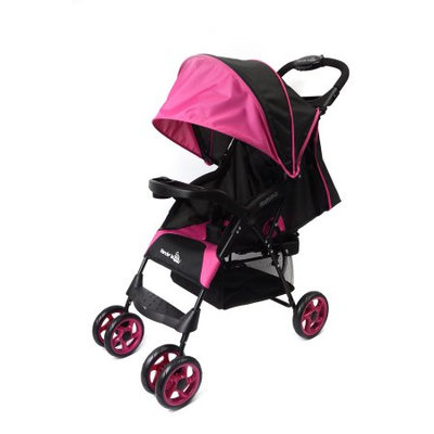 Wonder Buggy Mimmo Deluxe Lightweight One-Hand Folding Multi-Position Compact Stroller - Pink