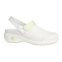 Oxypas Sandy, Fashionable Leather Nursing Clog with Heel, Coolmax® Lining, Anit Slip Sole, Antistatic, Removable Insole. Suitable for Healthcare professionals & Nurses and caregivers