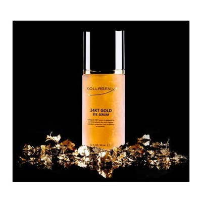 KollagenX 24KT NGT Nano Gold + Collagen + Vitamin E For Face, Under-Eyes and Neck area,1.2 oz Formulated to Enhance Cell Renewal