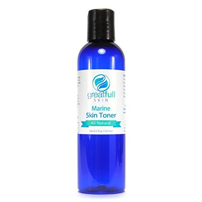 Bio-Marine Toner By GreatFull Skin - 100% Natural Alcohol Free Facial Toner - Sea Kelp, Witch Hazel, and Rose Water - 4.5 Ounces