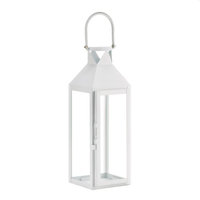 Eastwind Wholesale Gift Distributors Zingz & Thingz 57071044 White Manhatten Candle Lantern