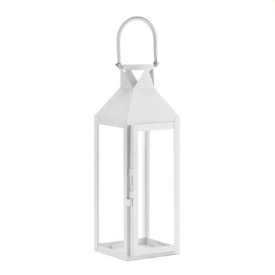 Eastwind Wholesale Gift Distributors Zingz & Thingz 57071044 White Manhatten Candle Lantern