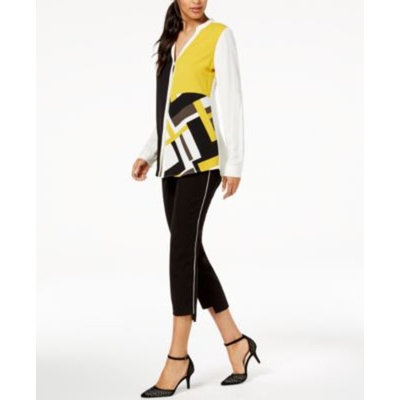 Colorblocked Top & Step-Hem Pants, Created for Macy's