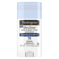 Neutrogena UltraSheer Face & Body Stick Sunscreen, SPF 70 1.5 oz.(pack of 3)