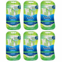 Gillette Venus Embrace Disposable Razors 3 ct (Pack of 6) + Yes to Coconuts Moisturizing Single Use Mask