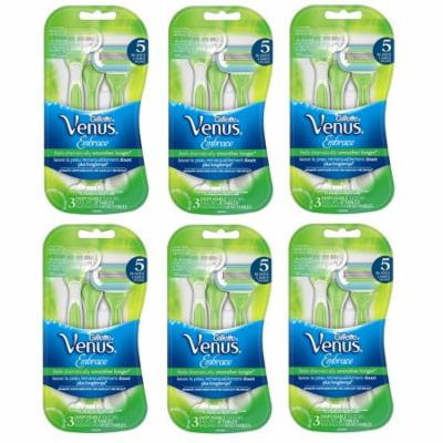 Gillette Venus Embrace Disposable Razors 3 ct (Pack of 6) + Yes to Coconuts Moisturizing Single Use Mask