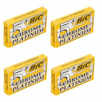BIC Chrome Platinum Double Edge Safety Razor Blades, 20 Count + Yes to Coconuts Moisturizing Single Use Mask