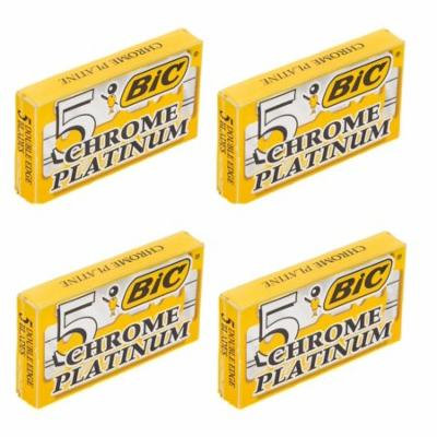 BIC Chrome Platinum Double Edge Safety Razor Blades, 20 Count + Yes to Coconuts Moisturizing Single Use Mask