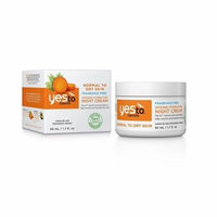 Yes To Carrots Normal To Dry Skin, Fragrance Free, Intense Hydration Night Cream, 1.7 Oz + Yes to Tomatoes Moisturizing Single Use Mask