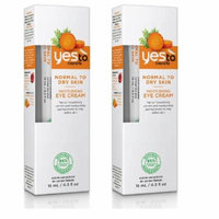 Yes To Carrots Normal To Dry Skin, Moisturizing Eye Cream, 0.5 Oz (Pack of 2) + Yes to Coconuts Moisturizing Single Use Mask
