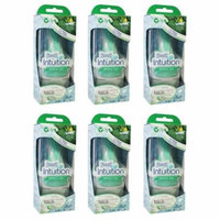 Wilkinson by Schick Intuition Sensitive Care Razor with 1 Refill Cartridge and Shower Hanger (6 Pack) + Yes to Coconuts Moisturizing Single Use Mask