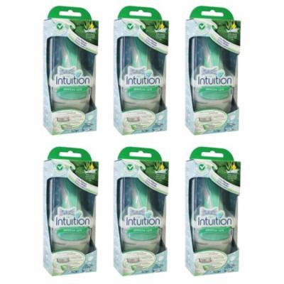 Wilkinson by Schick Intuition Sensitive Care Razor with 1 Refill Cartridge and Shower Hanger (6 Pack) + Yes to Coconuts Moisturizing Single Use Mask