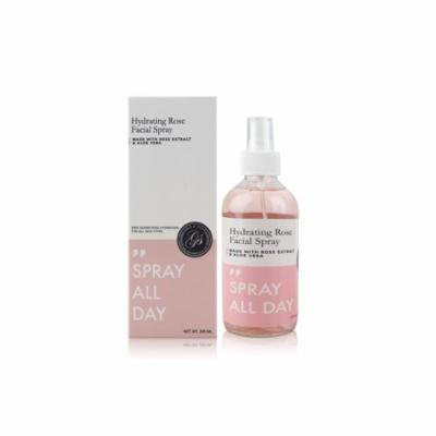Rose Water Facial Mist Spray (240ml/8 fl.oz) - Hydrating & Moisturizing Toner - Setting Spray to Freshen Skin & Makeup - Glass Bottle - Vegan & Cruelty-Free | No Parabens, Sulfates, Silicones