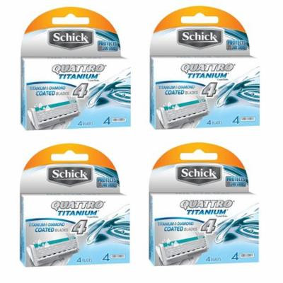 Schick Quattro Titanium Refill Cartridges - 16 Count + Yes to Tomatoes Moisturizing Single Use Mask