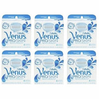 Gillette Venus Pro Skin Refill Razor Blade Cartridges, 24 Count (6 Packs of 4) + Yes to Coconuts Moisturizing Single Use Mask
