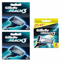 Gillette Mach3 Refill Razor Blade Cartridges, 14 Count (2ctX2+8ct) + Yes to Tomatoes Moisturizing Single Use Mask