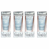Hard Candy Glitteratzi, Eye Glitter Gel, #600 Crystal Ball, 0.35 Oz (Pack of 4) + Yes to Coconuts Moisturizing Single Use Mask