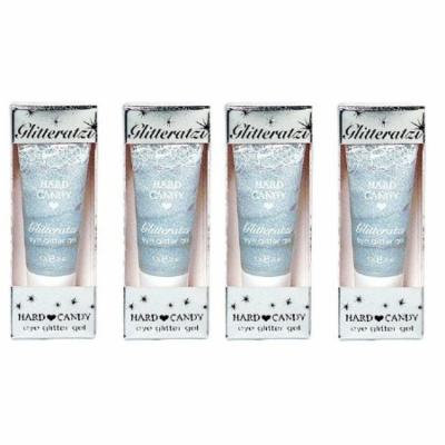 Hard Candy Glitteratzi, Eye Glitter Gel, #600 Crystal Ball, 0.35 Oz (Pack of 4) + Yes to Coconuts Moisturizing Single Use Mask