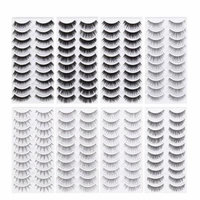 Natural Fake Eyelashes 8-Style Thick Long Eye Lashes for Women Lady Teenager Girls 80 Pairs
