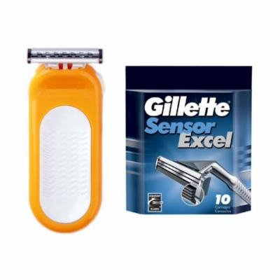 Compatible Razor fits with Sensor Excel for Women Refill Cartridges + Sensor Excel 10 Ct. + Yes to Tomatoes Moisturizing Single Use Mask