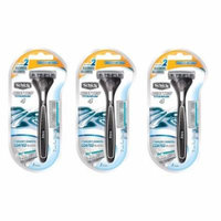 Schick Quattro Razor & Cartridges, Titanium Coated Blades, 1 Razor, 2 Cartridges (Pack of 3) + Yes to Tomatoes Moisturizing Single Use Mask