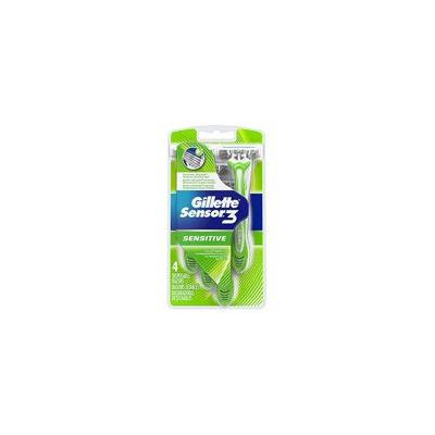 5 Pack Gillette Sensor3 Sensitive with Lubrastrip, 4 Disposable Razors Each