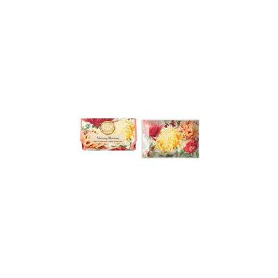 Oversized Triple Milled Shea Butter Bath Soap Bar and Soap Dish - Morning Blossoms