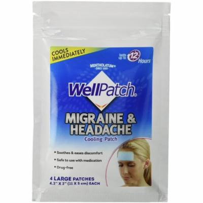 3 Pack - WellPatch Migraine & Headache Cooling Patch 4 ea