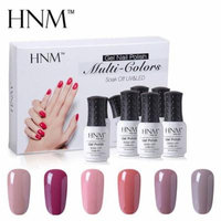 HNM 8ML Nail Gel Polish Multi-Colors Manicure UV LED Soak Off 6 Colors Set Gift Box Starter Kits-Nude Color Series
