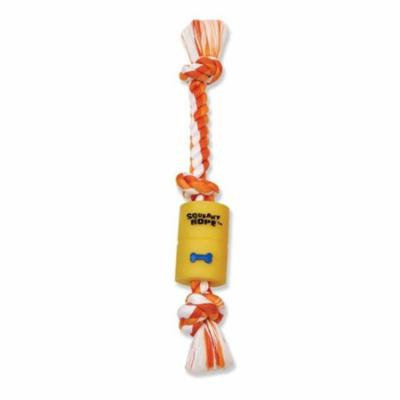 Flossy Chews Squeaky Rope for Dogs, TPR, Medium, 14-Inch