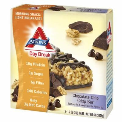 Atkins Day Break Snack Bars Chocolate Chip1.3 oz. x 5 pack(pack of 2)