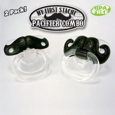 Billy-Bob 'My First Stache' Pacifier (Pack of 4)