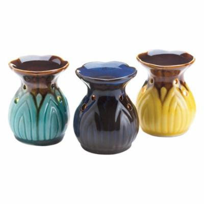 Oil Warmer, Elegant Expressions Oil Warmer Ceramic Aromatherapy Oil Warmers Trio (Sold by Case, Pack of 8)
