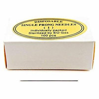 KP Permanent Makeup Disposable Single Prong Needles - Round (Box of 100 pieces) by KP