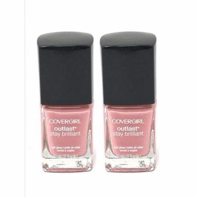 Set of 2 New CoverGirl Outlast Nail Gloss Bon Bon 141 Shiny Nail Polish 0.37 fl oz