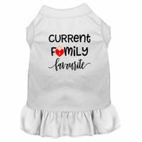 Family Favorite Screen Print Dog Dress White XS