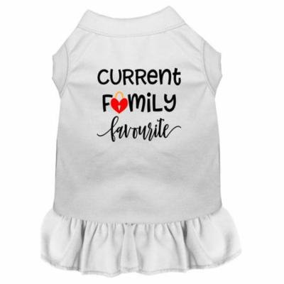 Family Favorite Screen Print Dog Dress White XS