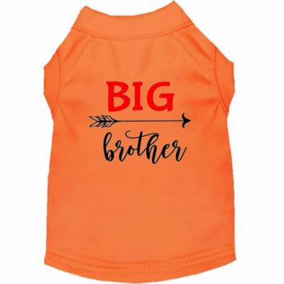 Big Brother Screen Print Dog Shirt Orange XXL