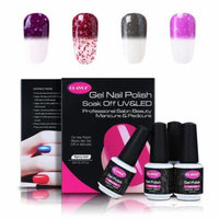 CLAVUZ 4pcs Snowflake Color Changing Gel Nail Polish Kit 8ml Long Lasting Varnish New Start Manicure Nail Art Set C008