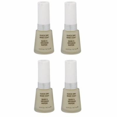 Revlon Quick Dry Base Coat, 0.5 Ounce (4 Pack) + Yes to Coconuts Moisturizing Single Use Mask