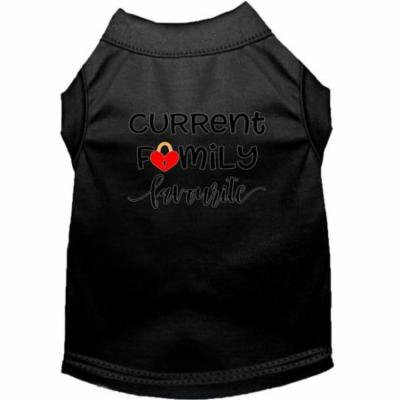 Family Favorite Screen Print Dog Shirt Black XXXL