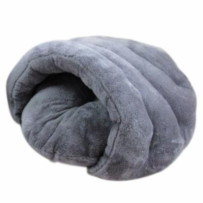Pet Cat Dog Sleeping Bag Cushion Warm Comfortable House Kennel Bed 60*50*40cm - Grey