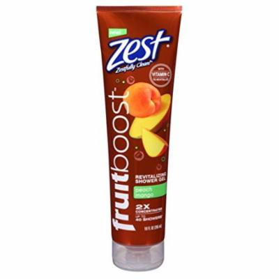 5 Pack Zest FruitBoost Shower Gel Peach Mango 10oz Each